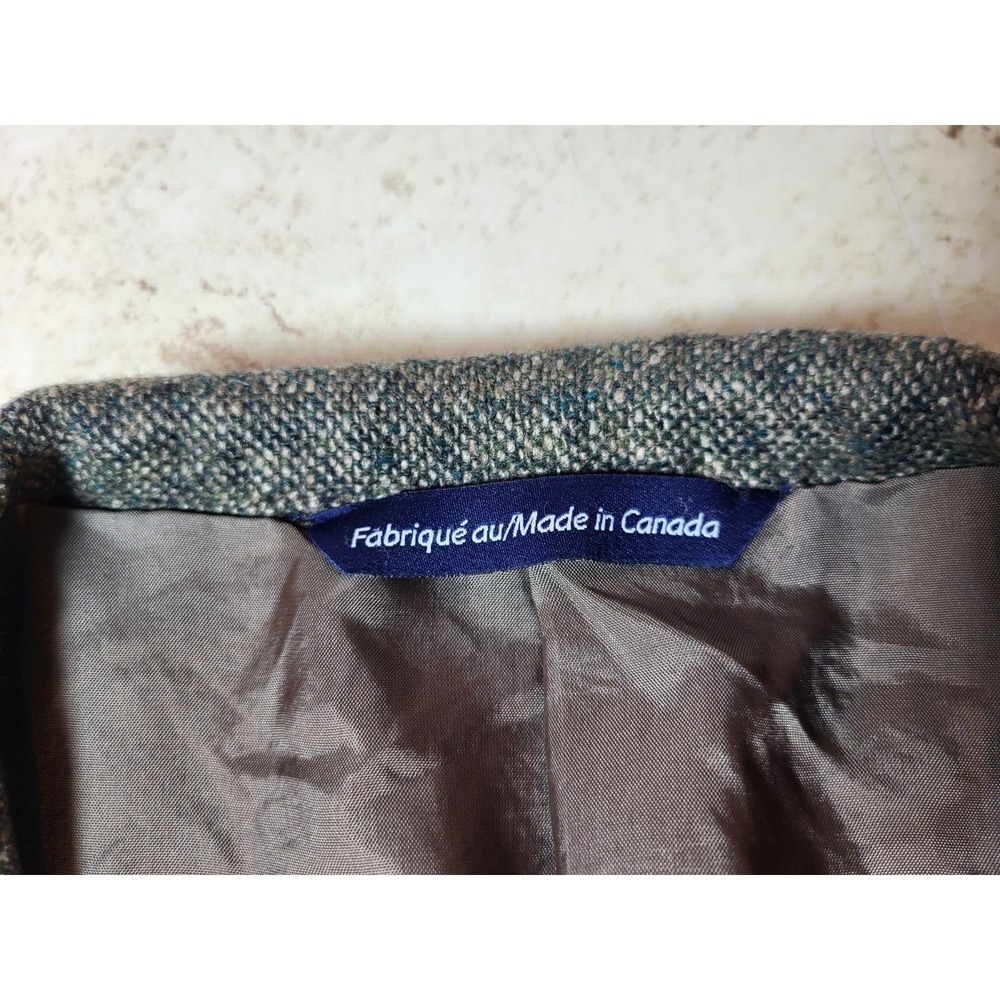 Bespoke Luca diMarco Tweed Olive Green Cashmere Blazer Cloth Ermengildo Zenga 46 - Picture 3 of 14